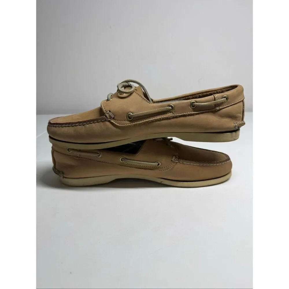 Timberland Men’s Sz 11 Classic Boat Shoes Tan Leather See Description